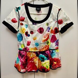 Prabal Gurung for Target Floral print peplum blouse top